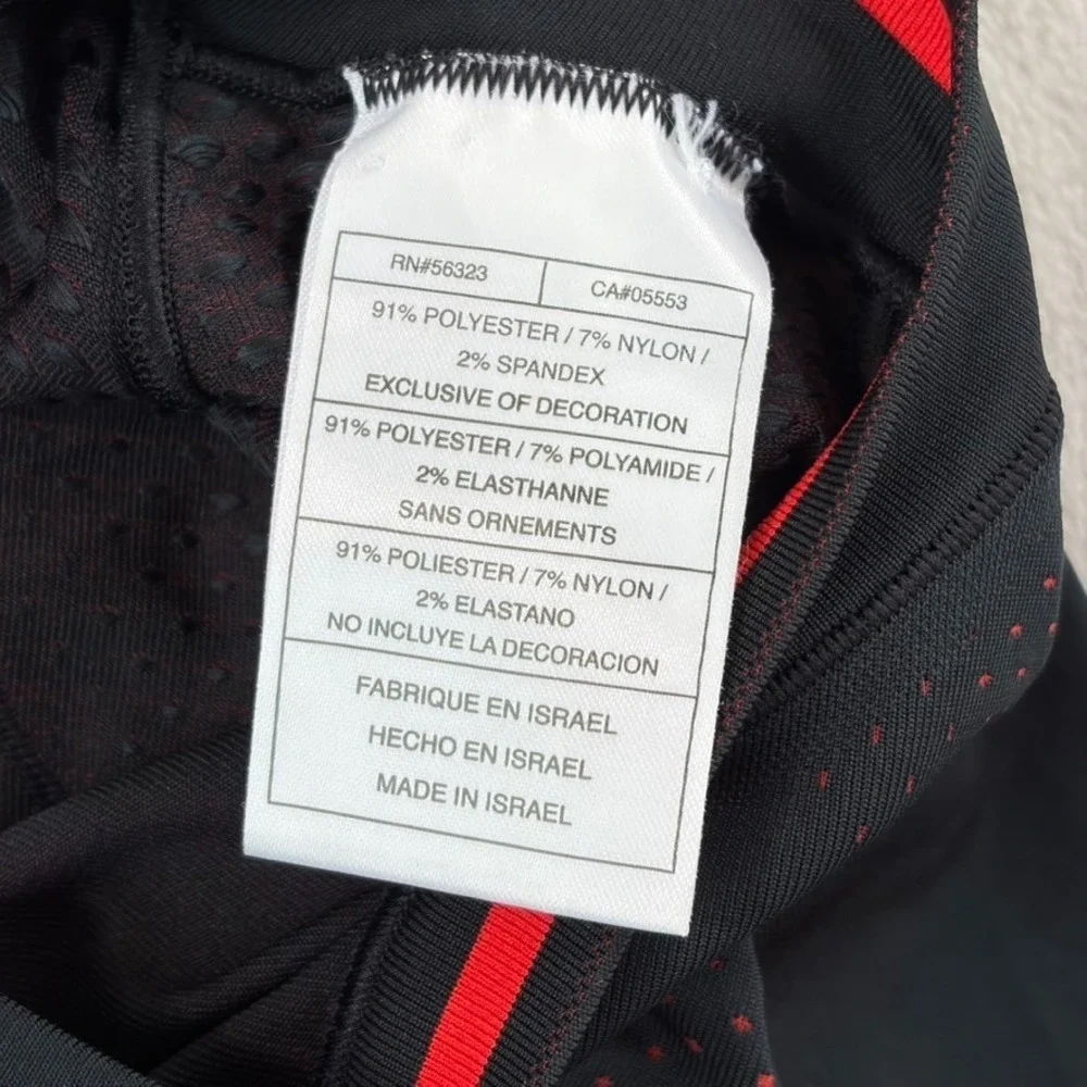Nike Seamless Sans Couture Performance T Shirt in Black Red Dri Fit Men 2XL NWOT